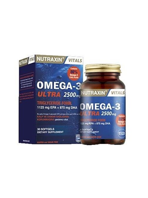 Nutraxin Omega-3 Ultra 2500 Mg 30 Yumuşak Kapsül