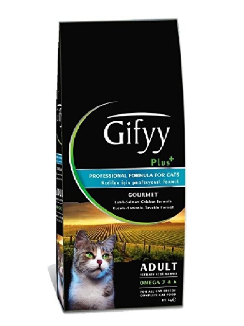 Gifyy Plus Gourmet Kuzu Ve Somonlu Yetişkin Kedi Maması 15 Kg