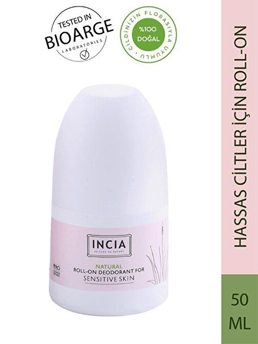 Incıa Hassas Ciltler Için Doğal Roll-On Deodorant 50 Ml