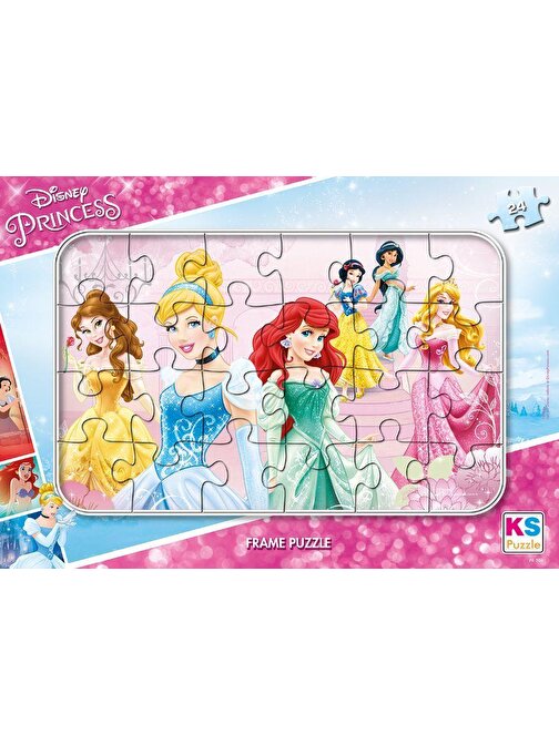 Ks Games Disney Prensesler Çerçeveli Puzzle 24 Parça 3-5 Yaş