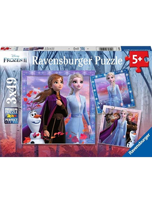 Ravensburger 050116 Frozen II Kare Çocuk Puzzle 3x49 Parça 5+ Yaş