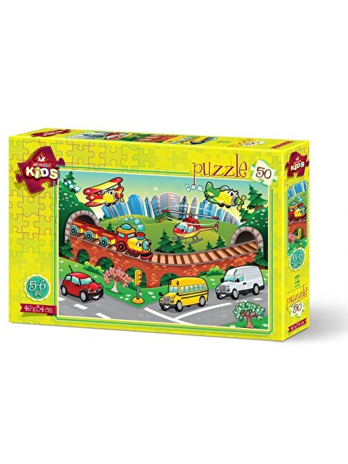 Art Puzzle Taşıtlar Ve Trafik Çocuk Puzzle 50 Parça 4-6 Yaş