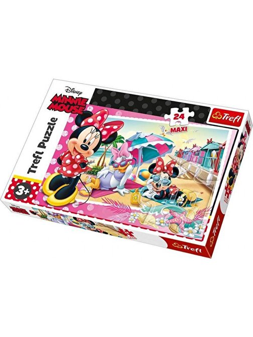 Trefl Puzzle Minnie Mouse Tatilde Maxi Puzzle 24 Parça 3+ Yaş