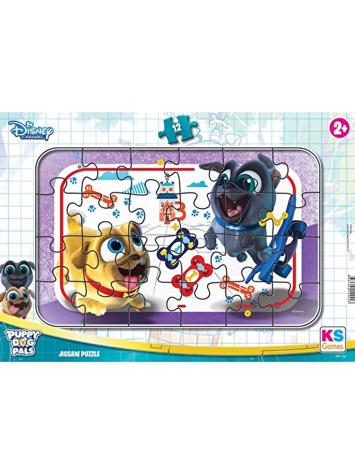 Ks Games 12 Parça Puppy Dog Pals Frame Puzzle