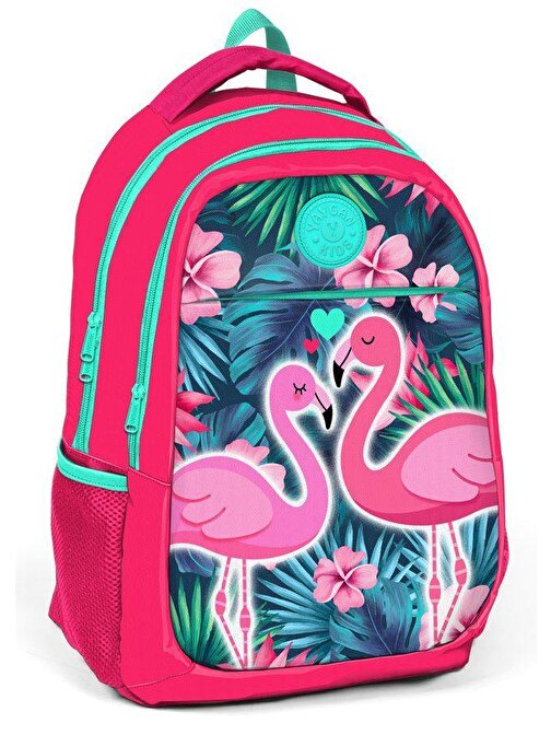 Yaygan Çanta Kids Su Geçirmez Flamingo Okul Sırt Çantası Pembe-Yeşil Kız Çocuk