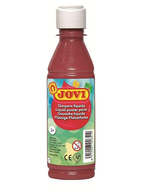Jovi Hazır Sulandırılmış Sıvı Şişe Guaj Boya Kahverengi 250 ml