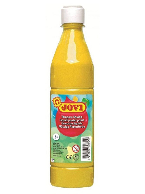 Jovi Hazır Sulandırılmış Şişe Guaj Boya Sarı 500 ml