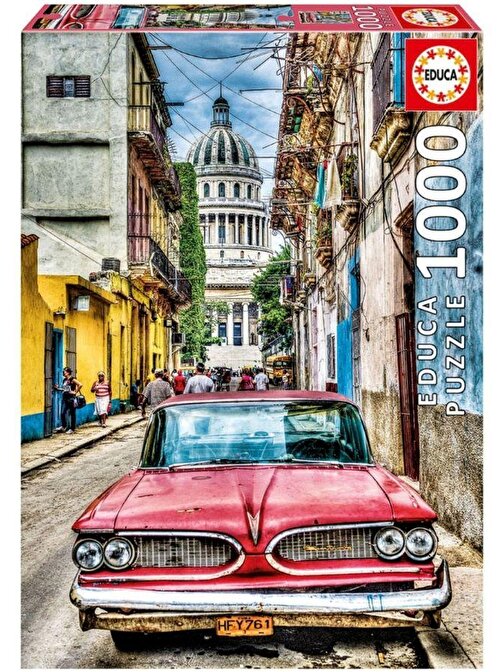 Educa Games 1000 Parça Vintage Car İn Old Havana Puzzle