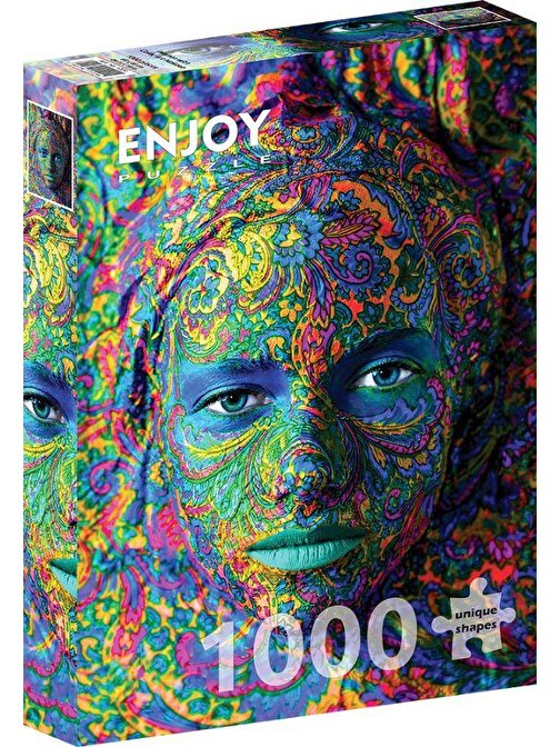 Enjoy 1000 Parça Woman With Color Art Makeup Puzzle