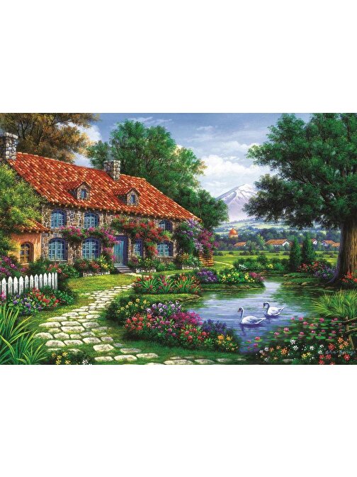 Art 1500 Parça Kuğulu Bahçe Puzzle 4551