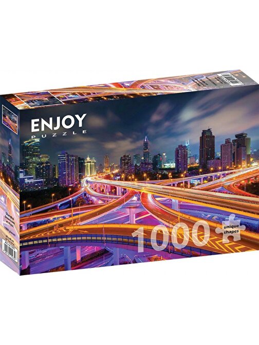 Enjoy 1000 Parça Gece Şangay Şehir Merkezi Puzzle