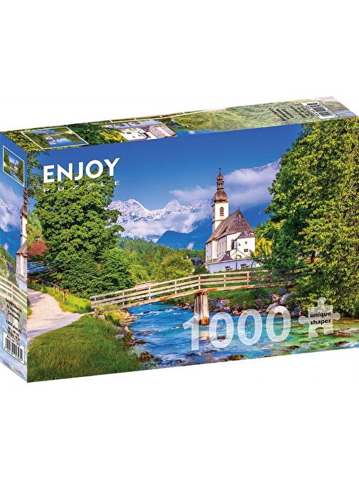 Enjoy 1000 Parça Ramsau'Daki Küçük Kilise Puzzle Almanya