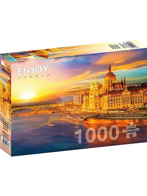 Enjoy 1000 Parça Gün Batımında Macaristan Parlamentosu Puzzle