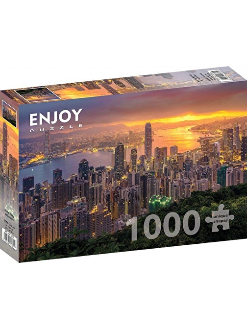 Enjoy 1000 Parça Hong Kong'Da Gün Batımı Puzzle