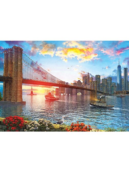 Art 1000 Parça New York'Ta Günbatımı Puzzle