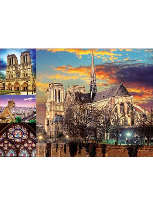 Educa Games 18456 1000 Parça Fransa Notre Dame Kollaj Puzzle