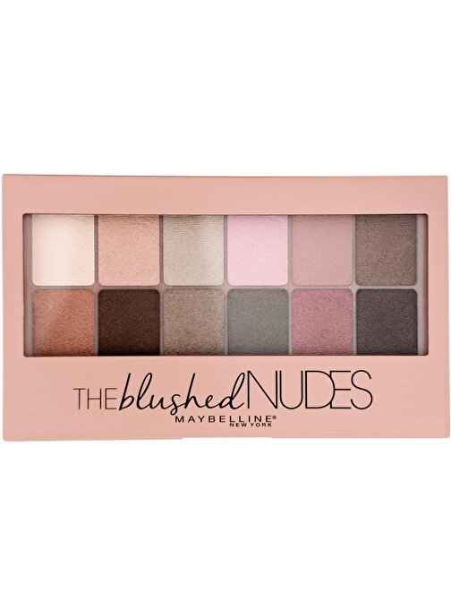 Maybellıne The Blushed Nudes Palette 12'li Glitter Göz Farı