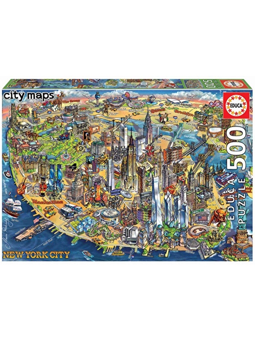 Educa Games 500 Parça New York Şehir Haritası Puzzle