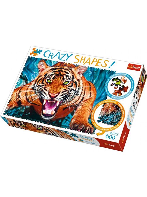 Trefl 600 Parça Crazy Chapes Puzzle Kaplanla Karşı Karşıya