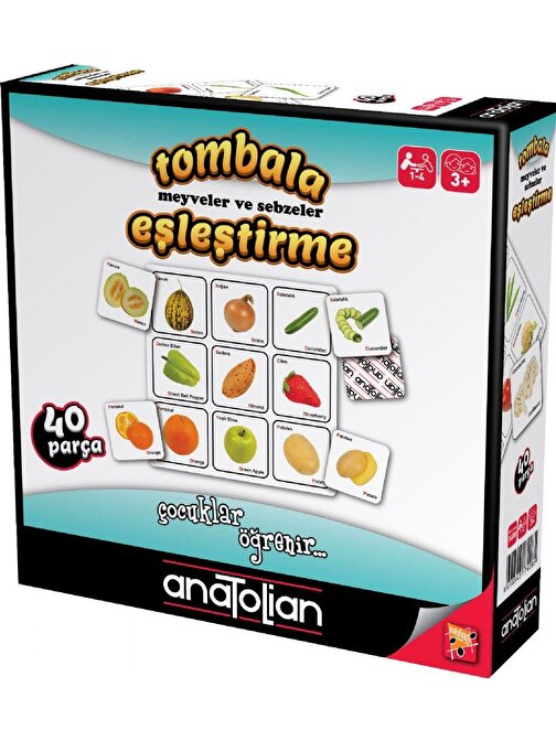 Anatolian Puzzle 7408 Tombala Meyveler Ve Sebzeler Eşleştirme