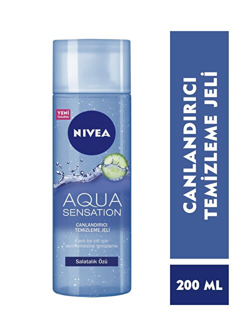 Nivea Aqua Sensatıon Canlandırıcı Yüz Temizleme Jeli Normal/Karma 200 ml