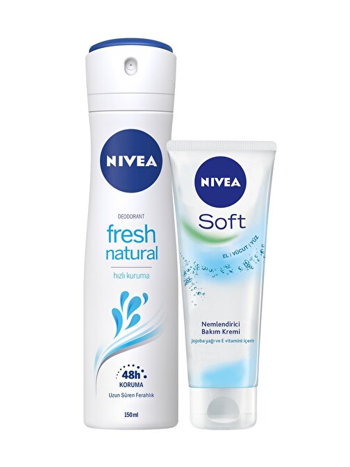 Nivea Fresh Deodorant Kadın + Soft Nemlendirici Bakım Kremi 75 Ml