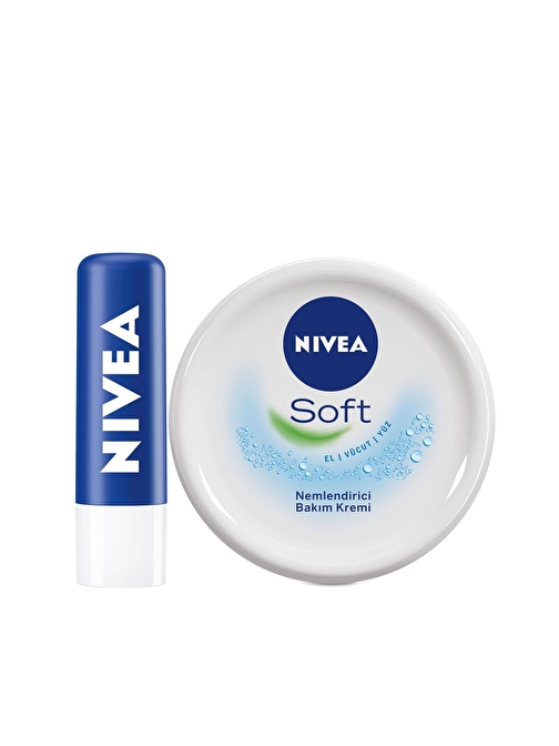 Nivea Lıp Essentıal Care 4,8G + Nivea Soft 300 ml