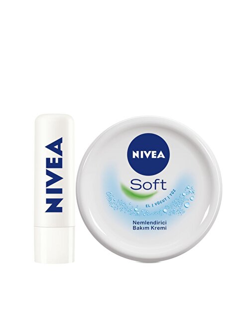 Nivea Lıp Lıp Med Protectıon 4,8G + Nivea Soft 300 ml