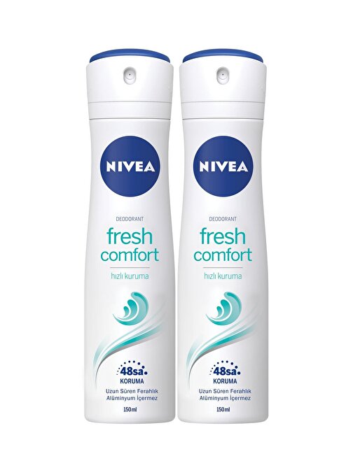 Nivea Fresh Comfort 48 Saat Koruması Kadın Sprey Deodorant 2X150 Ml