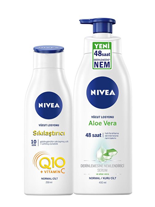 Nivea Q10 Sıkılaştırıcı Vücut Losyonu Aloe Vera Pump Losyon 250 ml