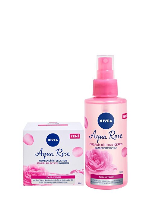 Nivea Aqua Rose Jel Krem 50 ml + Nıvea Aqua Rose Sprey 150 ml