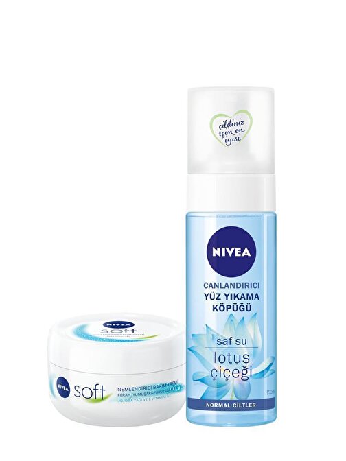 Nivea Soft 200 Ml+ Nivea Canlandırıcı Yüz Temizleme Köpüğü