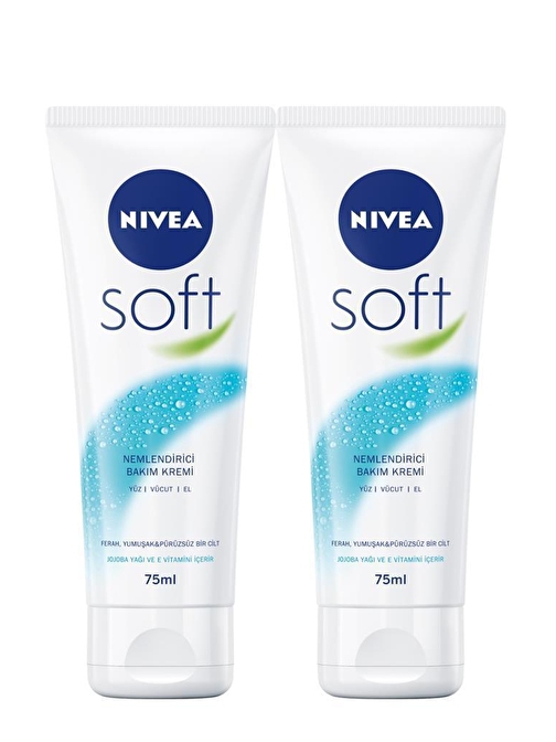 Nivea Soft Ne mlendirici Bakım Kremi 75 ml x2 Adet