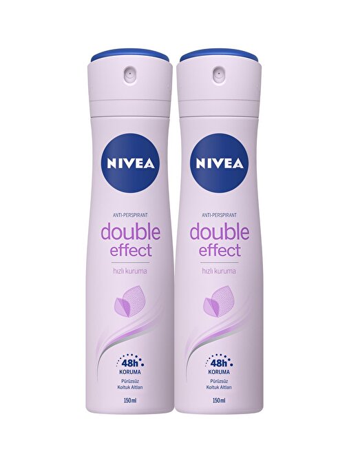 Nivea Double Effect Mor Düşler Kadın Sprey Deodorant 2X150 Ml