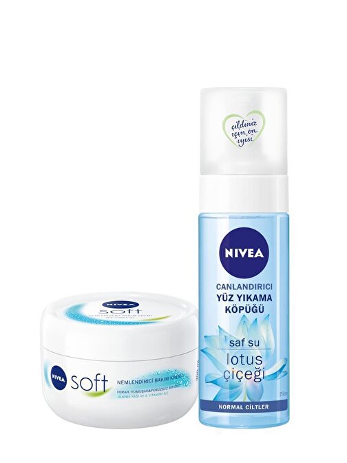 Nivea Soft 300 Ml+ Nivea Canlandırıcı Yüz Temizleme Köpüğü