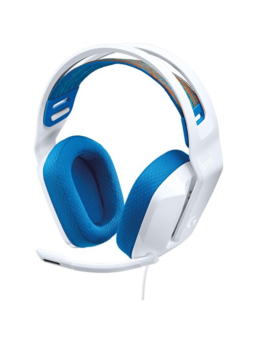 Logitech G335 981-001018 Kablolu Mikrofonlu Kulak Üstü Oyuncu Kulaklığı Beyaz