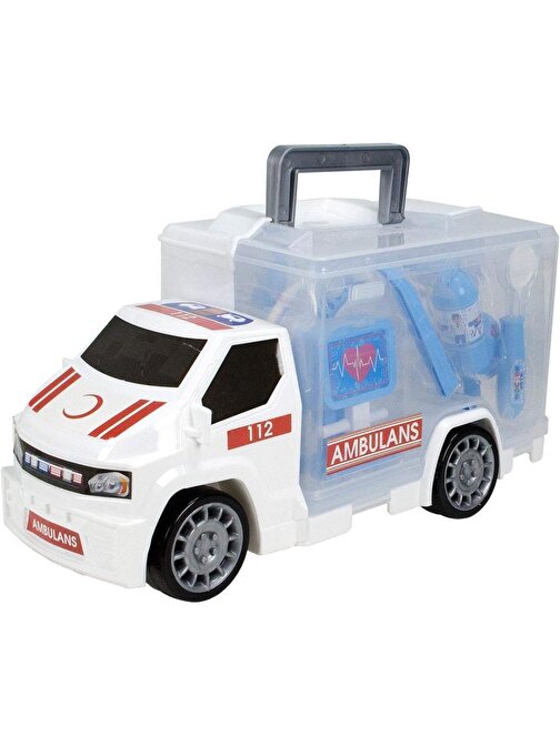 King Toys Çantalı Ambulans Aracı Küçük Oyuncak Araba