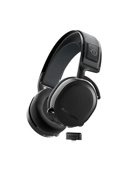 SteelSeries Arctis 7+ 7.1 Surround Multi-Platform Kablosuz Mikrofonlu Kulak Üstü Kulaklık Siyah