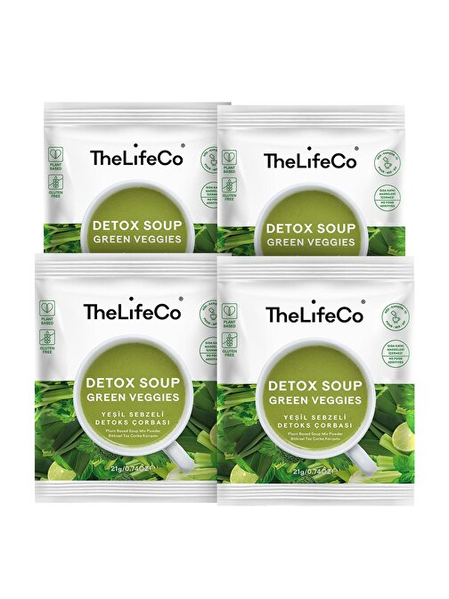 TheLifeCo Hazır Sebzeli Detoks Çorbası Karışımı (Düşük Kalorili, Glutensiz, Vegan) X 4 Adet