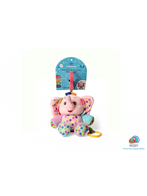 Sozzy Toys 2 - 4 Yaş Müzikli Pembe Filim Polyester Puset Oyuncağı