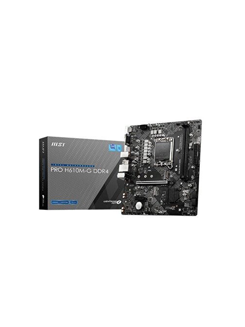 MSI Pro H610M-G LGA 1700 DDR4 3200 MHz mATX Masaüstü Bilgisayar Intel Uyumlu Anakart