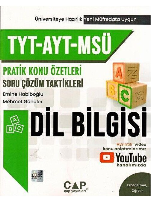 Tyt Ayt Msü Dil Bilgisi Konu Özetleri Soru Çözüm Taktikleri Çap Yayınları