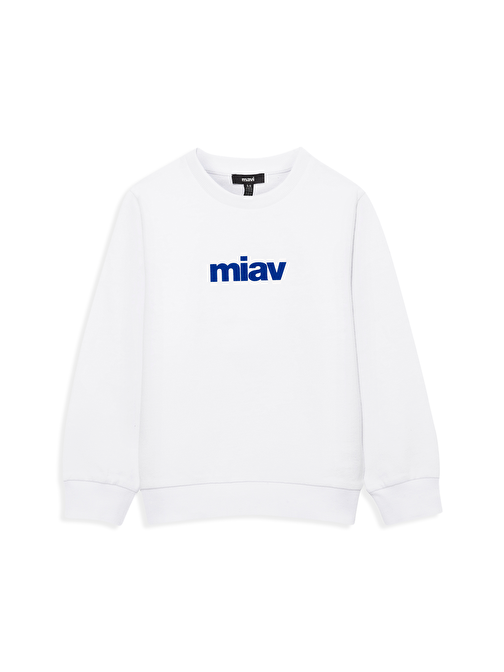 Mavi - Miav Baskılı Beyaz Sweatshirt 6610031-620