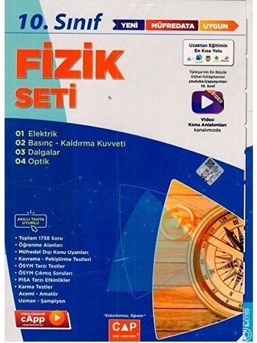 Çap Yayınları 10. Sınıf Anadolu Lisesi Fizik Seti