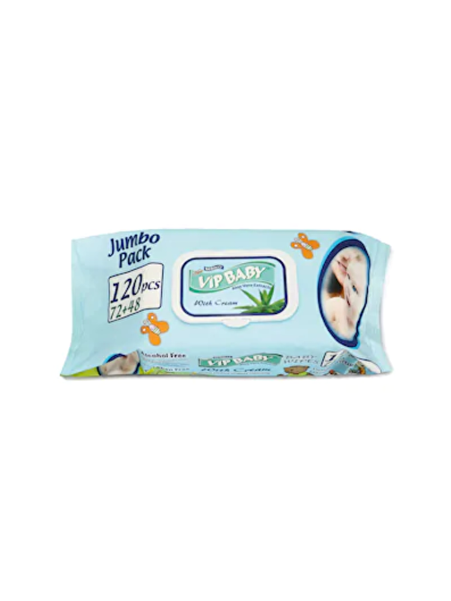 Bebiko Vip Baby Jumbo Pack Kremli Islak Mendil 12 x 120'li