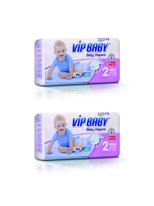 Bebiko Vip Baby Active Soft 3 - 6 kg 2 Numara Bebek Bezi 80 Adet