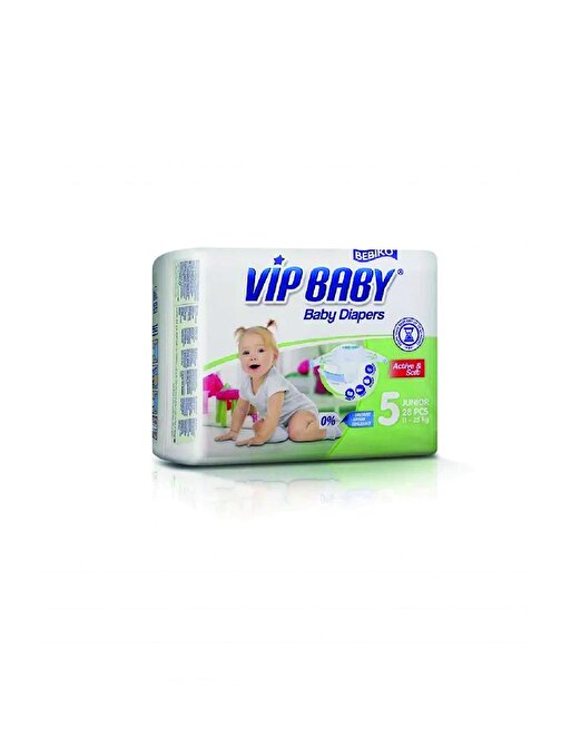 Bebiko Vip Baby Active Soft 5 Numara Bebek Bezi 28 Adet