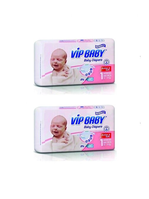Bebiko Vip Baby Active Soft 1 Numara Bebek Bezi 88 Adet