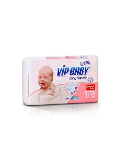 Bebiko Vip Baby Active Soft 2 - 5 kg 1 Numara Bebek Bezi 44 Adet