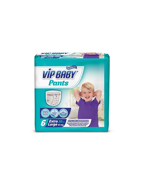 Bebiko Vip Baby 16+ kg 6 Numara Bebek Bezi 20 Adet